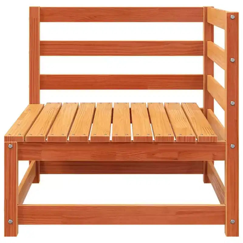 vidaXL Canapé de jardin Marron cire Bois de pin massif 2 places Modulable
