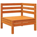 vidaXL Garden Sofa Wax Brown Solid pine wood Medium Modular