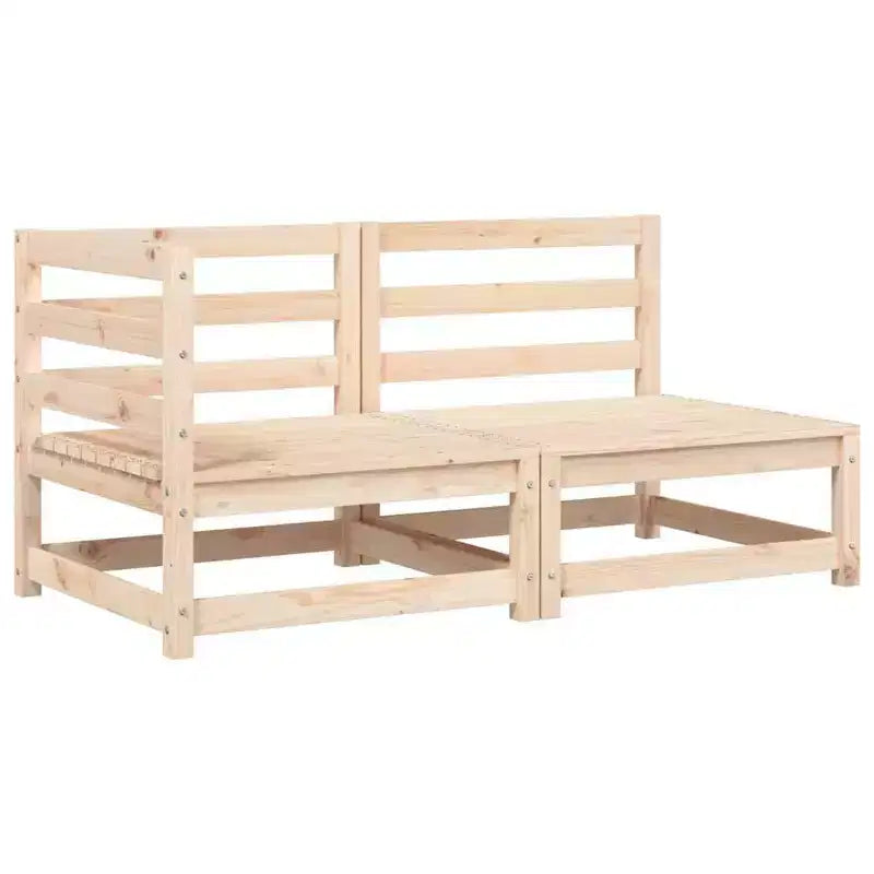 vidaXL Canapé de jardin avec coussins, Causeuse 2 places d'extérieur, Bois de pin massif, 140x70x67 cm, Coussins anthracite