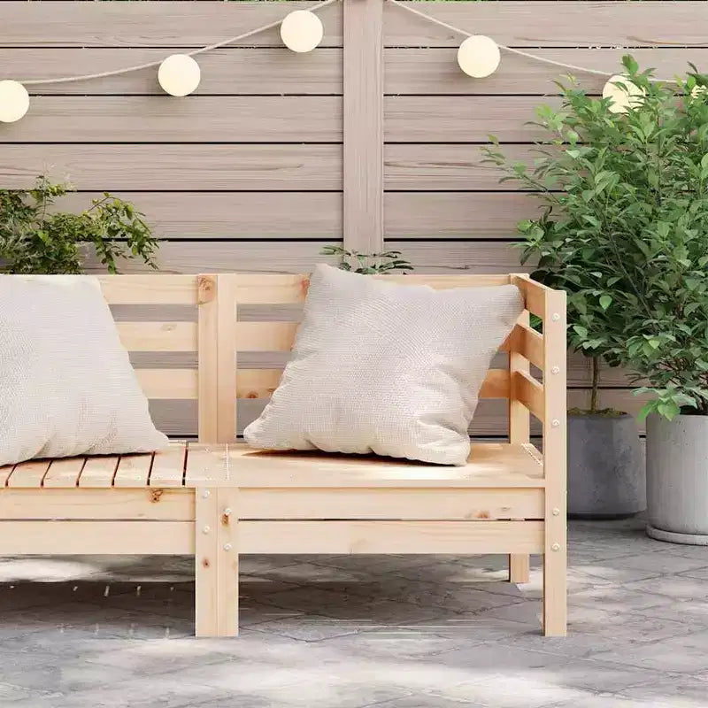 vidaXL Canapé d'angle de jardin/ensemble de jardin – Bois de pin – Design modulaire – 25x25x24.6 – Marron