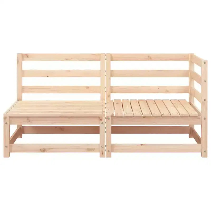 vidaXL Canapé de jardin 2 places Causeuse Mobilier de jardin extérieur - Bois de pin massif, Conception modulaire - 140x70x67 cm