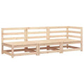 vidaXL Garden Sofa Natural Pine Solid pine wood 3-seater Modular