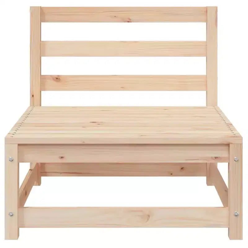 vidaXL Canapé de jardin Pin naturel Pin massif 3 places Modulable