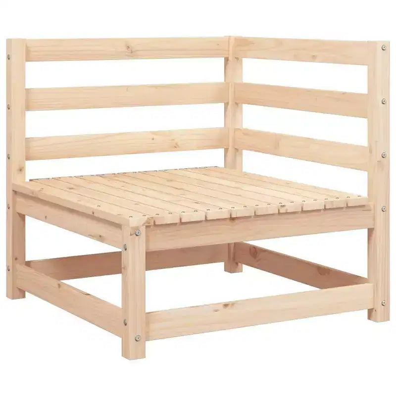 vidaXL Canapé de jardin Pin naturel Pin massif 3 places Modulable