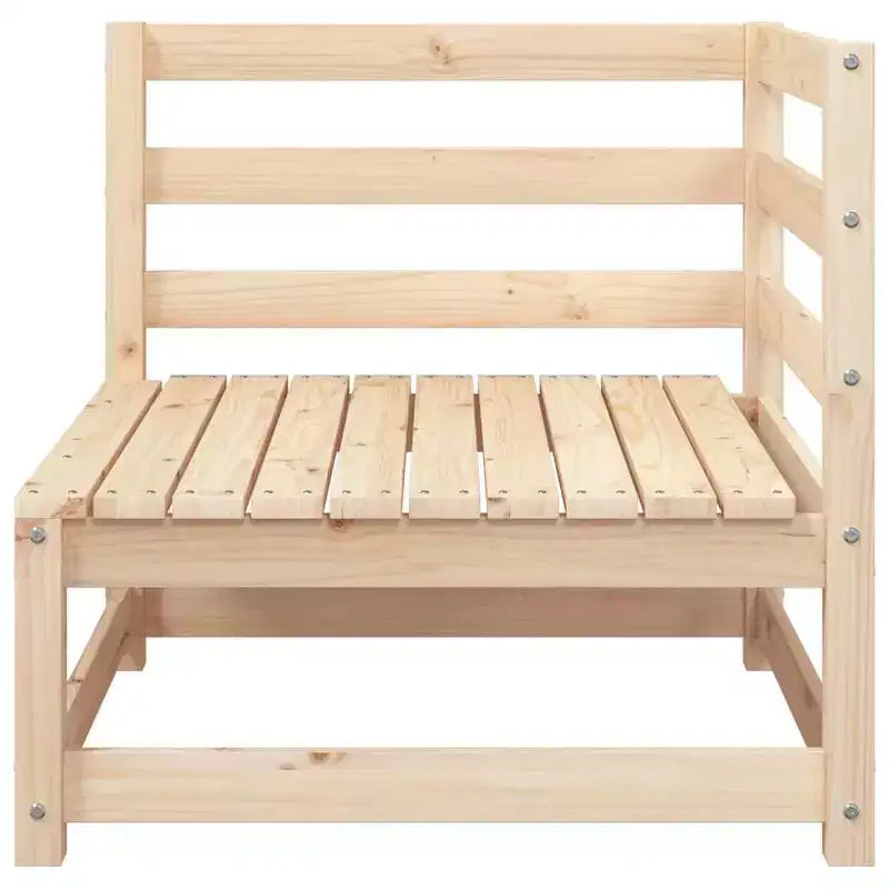 vidaXL Canapé de jardin Pin naturel Pin massif 3 places Modulable