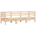 vidaXL Wooden 3-Seater Patio Sofa - Pine Wood Outdoor Couch for Garden, Terrace, and Patio - Modular Design, Comfortable Seating