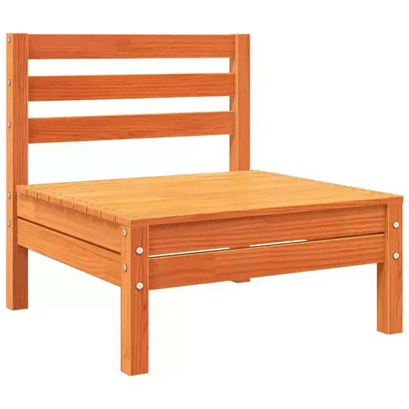 vidaXL Canapé de jardin 3 places - Bois de pin massif marron ciré - Chaise longue de jardin/siège extérieur - Conception modulaire