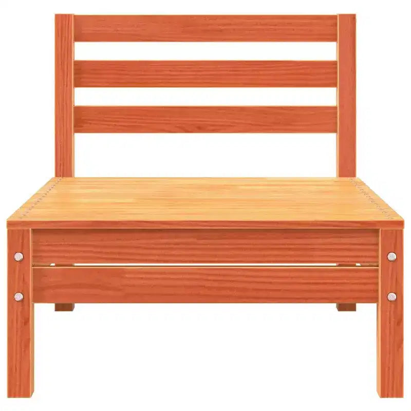 vidaXL Canapé de jardin 3 places - Bois de pin massif marron ciré - Chaise longue de jardin/siège extérieur - Conception modulaire