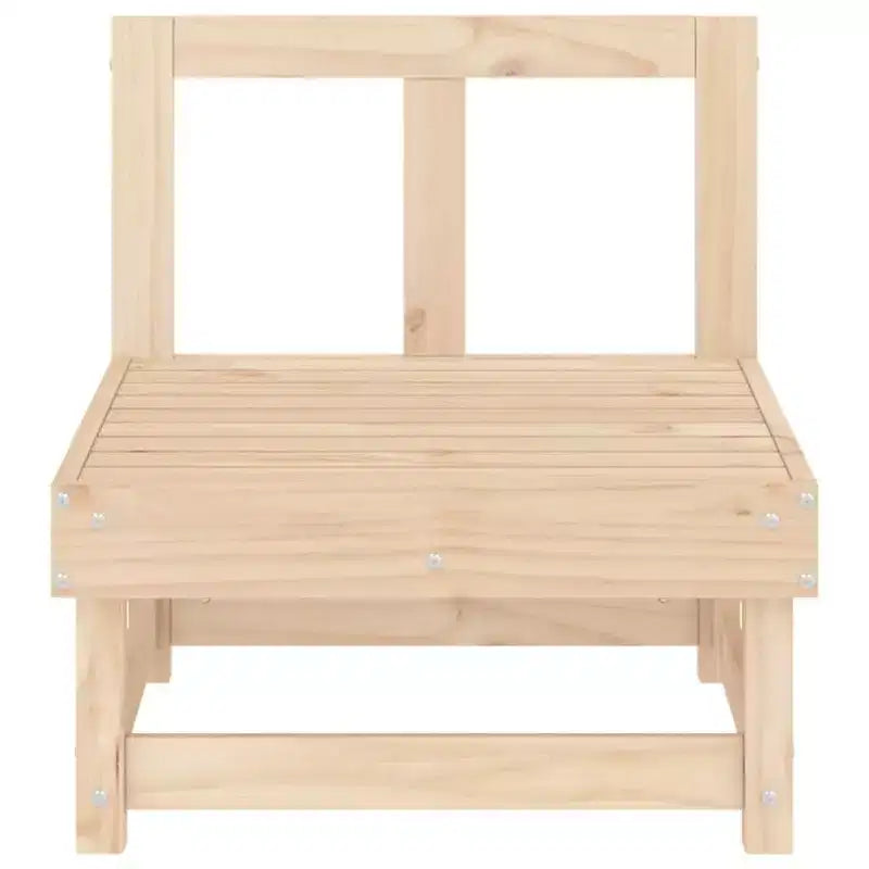 vidaXL Canapé d'angle de jardin en bois - Bois de pin massif - Assise d'extérieur - Modulable pour terrasse/jardin - 61x60,5x62 cm - Pin naturel marron