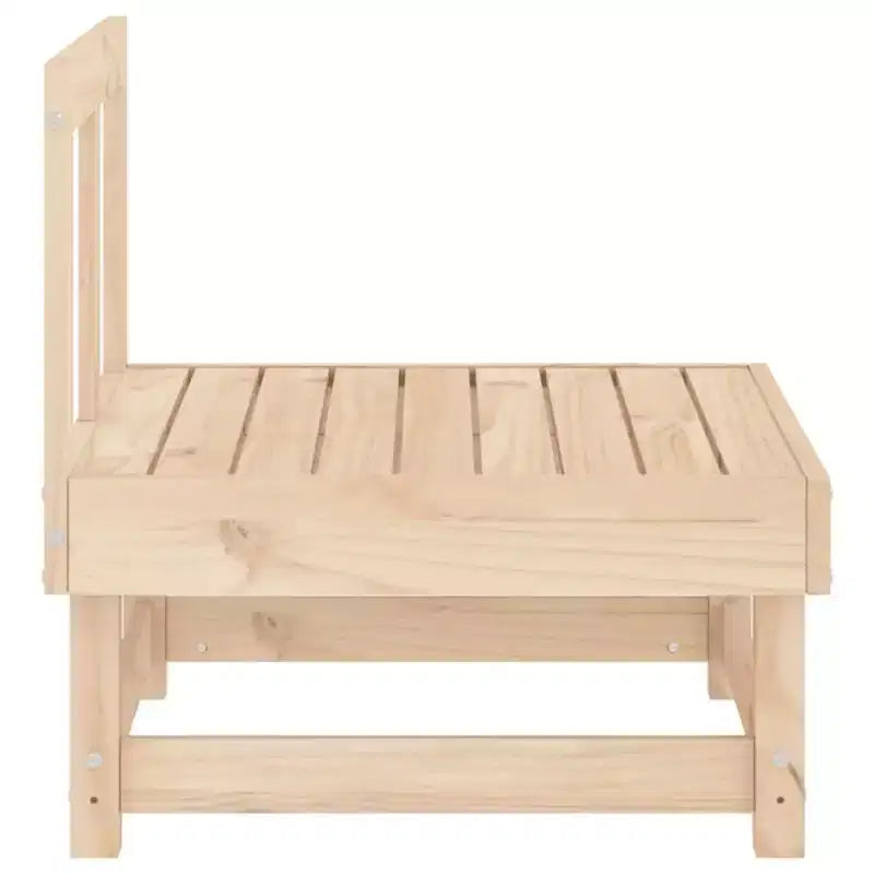 vidaXL Canapé d'angle de jardin en bois - Bois de pin massif - Assise d'extérieur - Modulable pour terrasse/jardin - 61x60,5x62 cm - Pin naturel marron