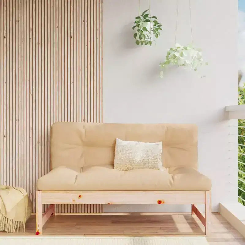 Canapé d'angle d'extérieur vidaXL - Bois de pin massif - Design rustique - Pour jardin, terrasse, balcon - 120 x 84 x 70 cm