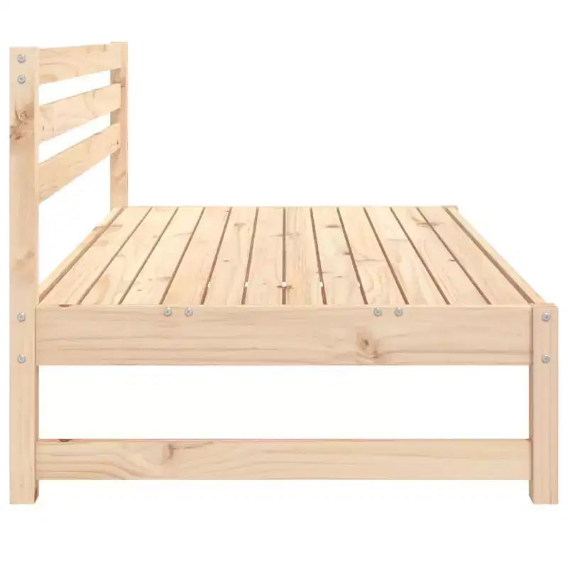Canapé d'angle d'extérieur vidaXL - Bois de pin massif - Design rustique - Pour jardin, terrasse, balcon - 120 x 84 x 70 cm