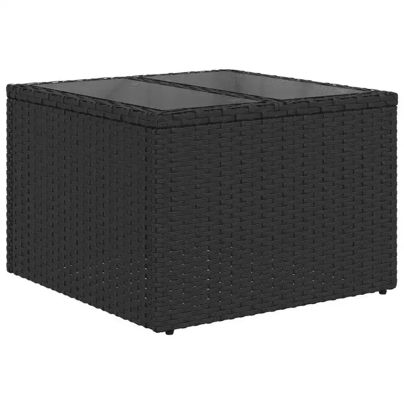 vidaXL Ensemble de canapés de jardin 9 pcs avec coussins résine tressée noir et crème