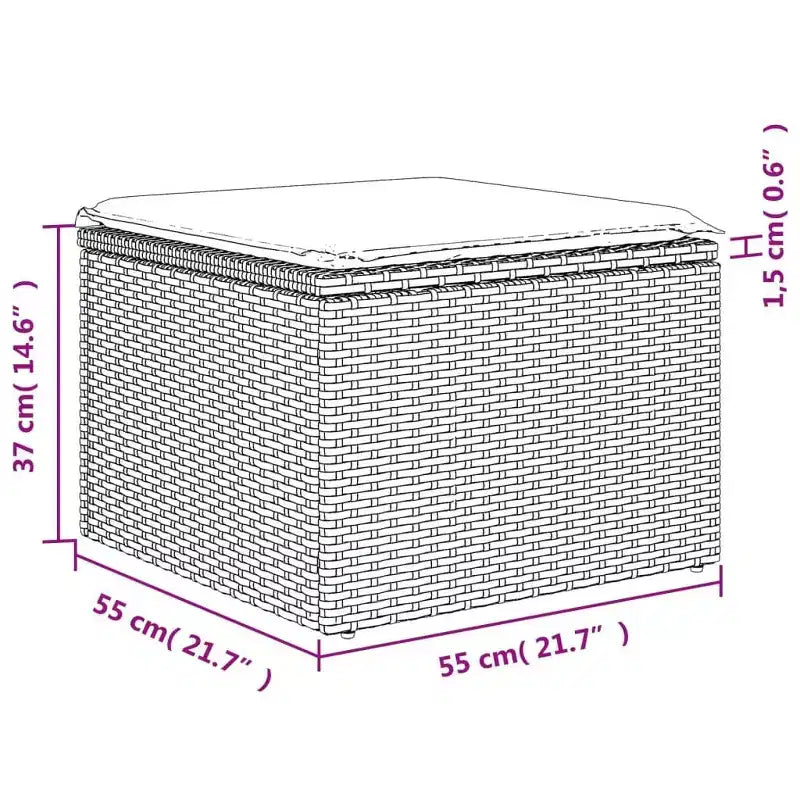 vidaXL Ensemble de canapés de jardin noir, blanc crème