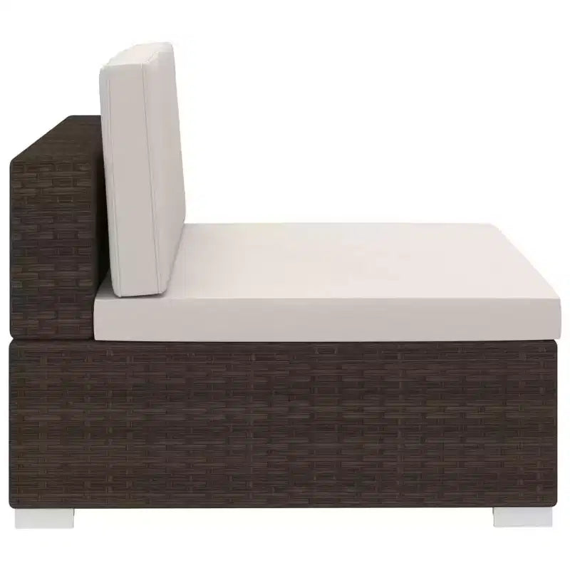vidaXL Salon de jardin 3 places modulable rectangulaire