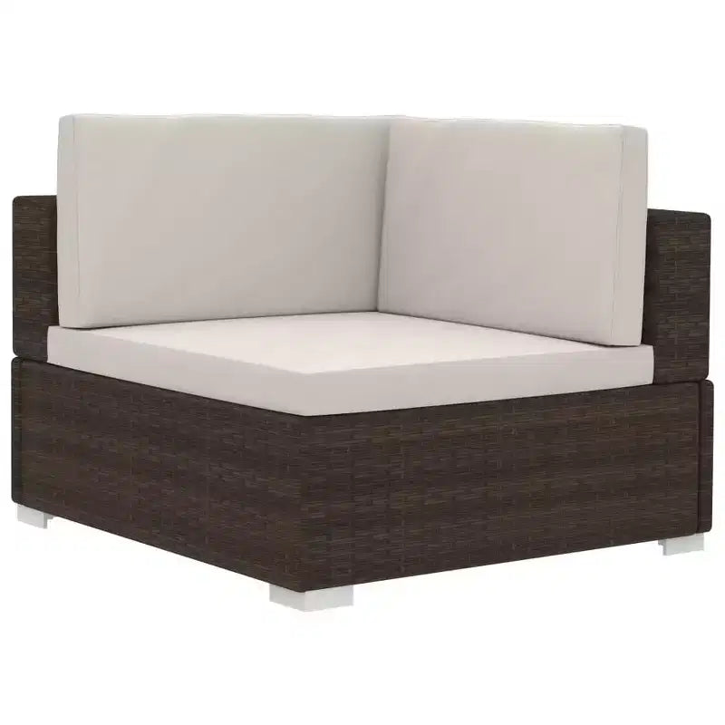 vidaXL Salon de jardin 3 places modulable rectangulaire