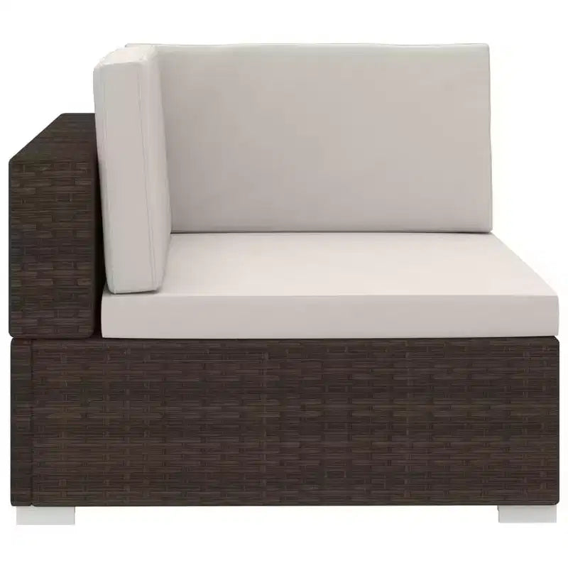 vidaXL Salon de jardin 3 places modulable rectangulaire