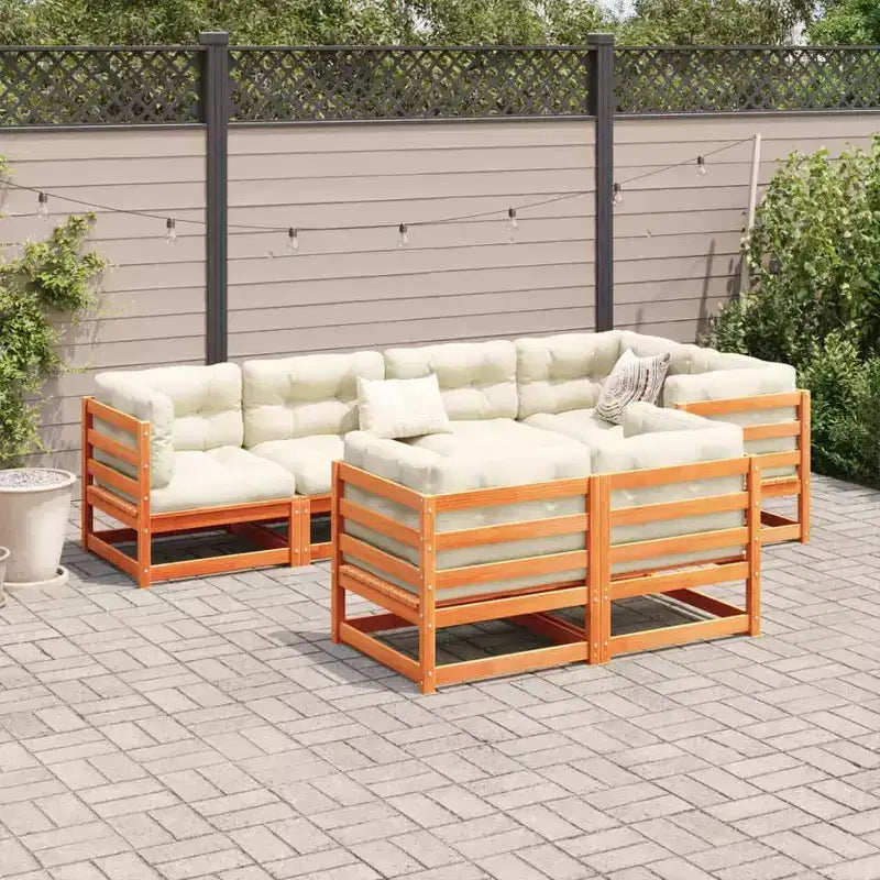 vidaXL Salon de jardin en pin massif Grand modèle