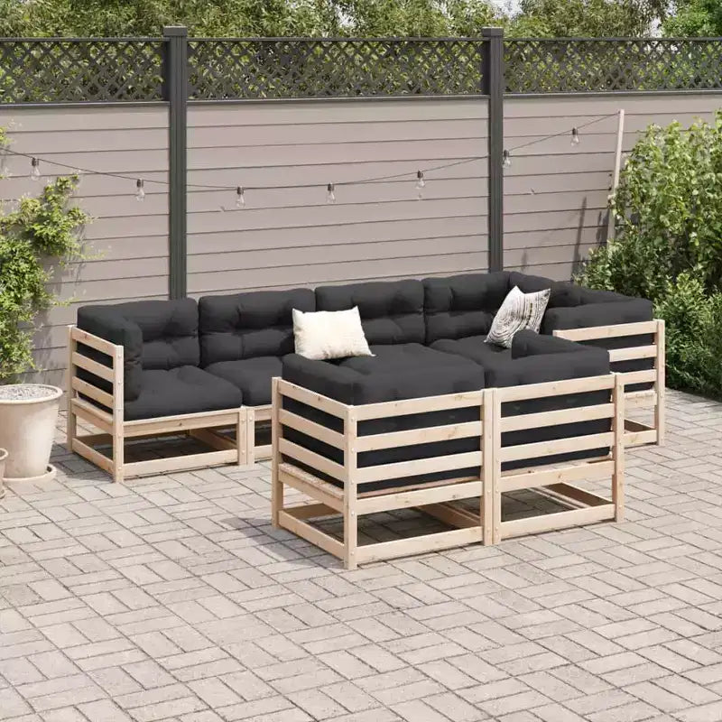 vidaXL Salon de jardin en pin massif Grand modèle