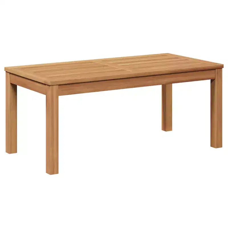 Ensemble canapé de jardin 4 pièces en teck massif naturel
