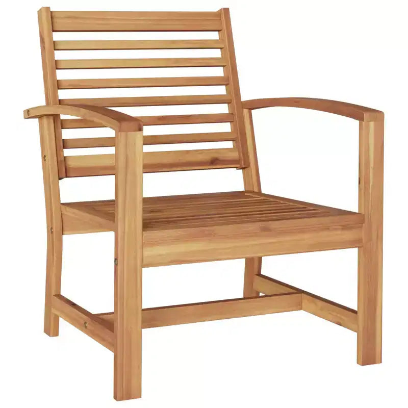 Ensemble canapé de jardin 4 pièces en teck massif naturel