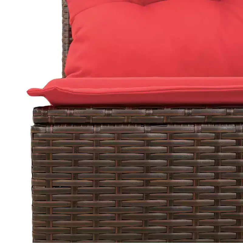vidaXL Salon de jardin 10 pcs marron en rotin synthétique