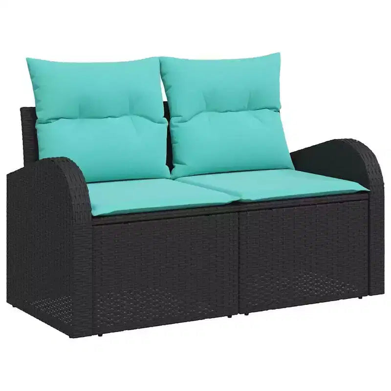 vidaXL Salon de jardin 10 pcs marron en rotin synthétique