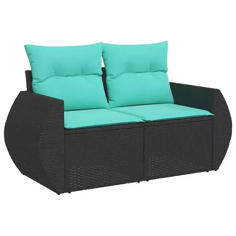 vidaXL Ensemble de canapé de jardin 7 pièces avec coussins résine tressée
