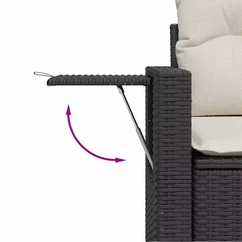 vidaXL Salon de jardin 9 pcs avec coussins résine tressée