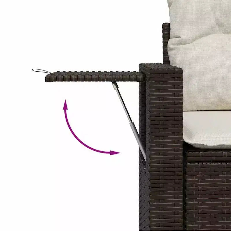 vidaXL Salon de jardin 9 pcs avec coussins résine tressée