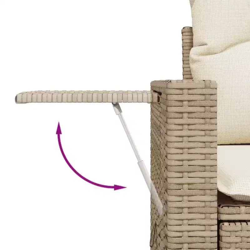 vidaXL Salon de jardin 9 pcs avec coussins résine tressée