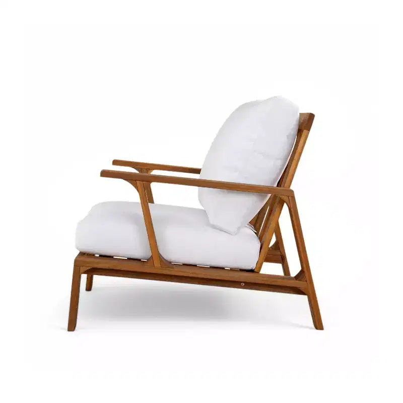 Ensemble de canapés de patio Bestier en bois d'acacia pour 4 personnes avec coussins et table basse, mobilier de patio moderne