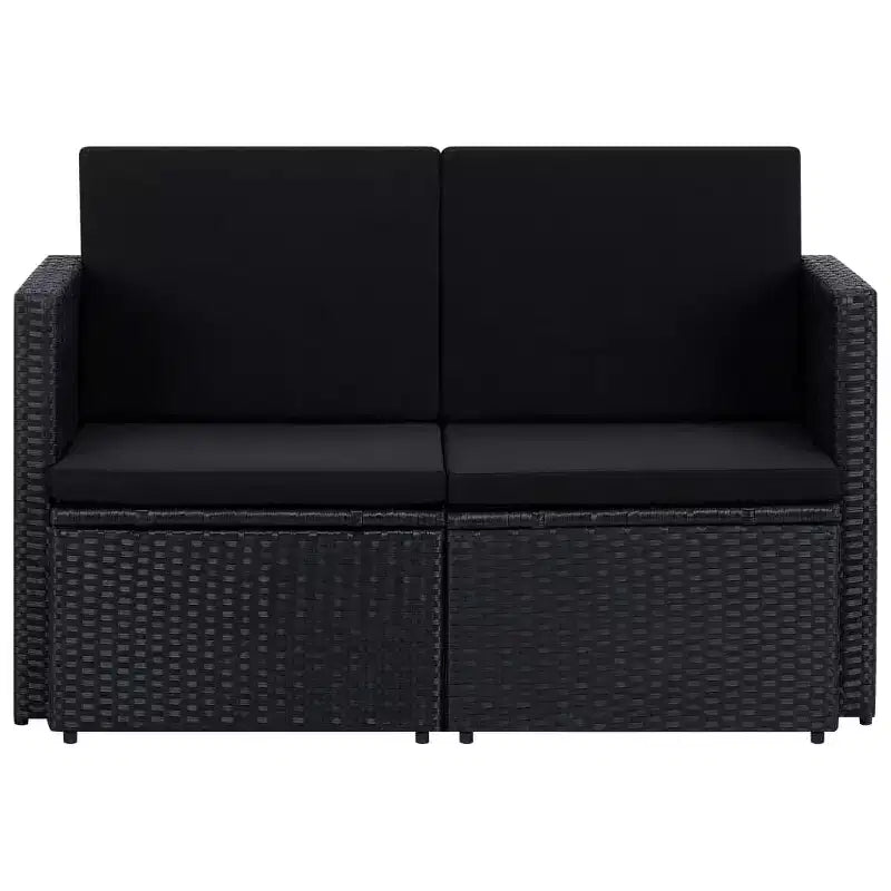vidaXL Canapé Causeuse Extérieur Tous Temps avec Coussins Résine Tressée