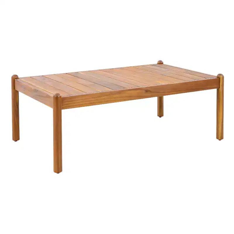 Christopher Knight Home Dahyun, ensemble de 4 sièges d'extérieur modernes en bois d'acacia avec table à lattes