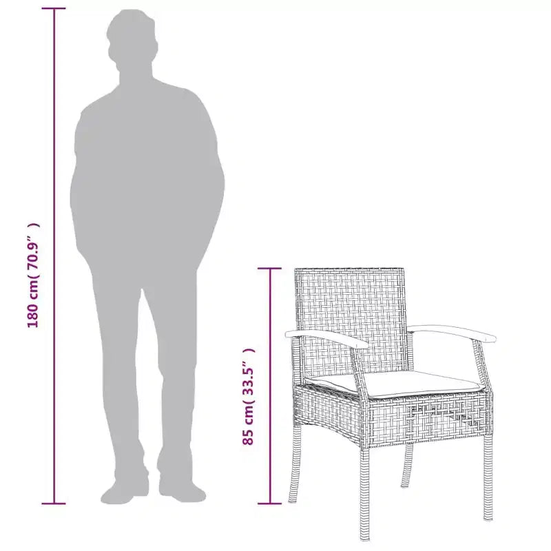 vidaXL Ensemble repas de jardin avec coussins - Design moderne