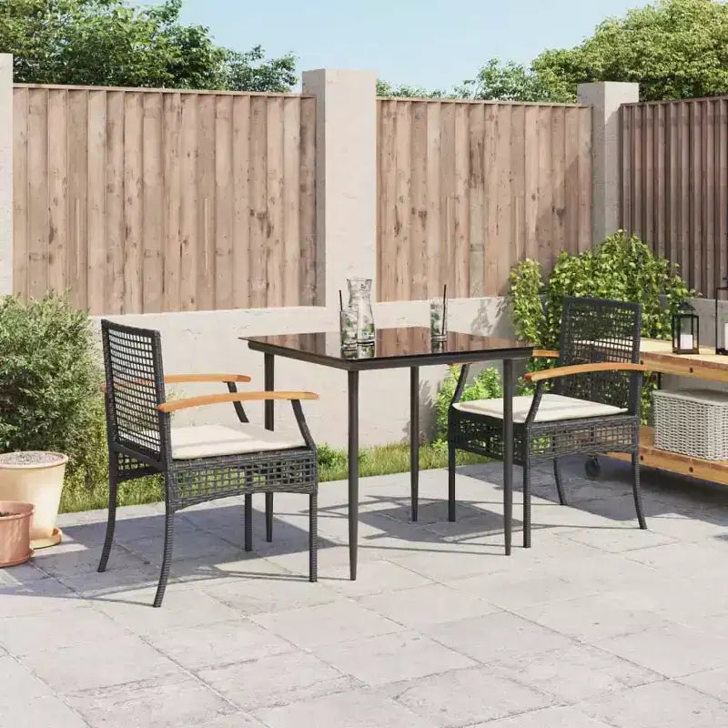 vidaXL Ensemble repas de jardin avec coussins - Design moderne