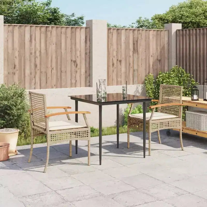 vidaXL Ensemble repas de jardin avec coussins - Design moderne