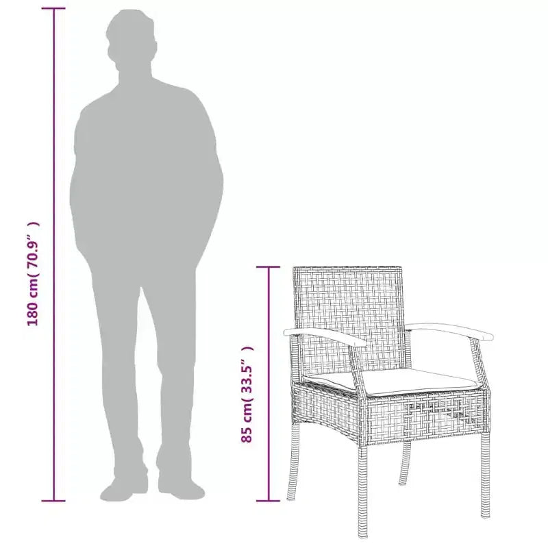 vidaXL Ensemble repas de jardin avec coussins - Design moderne