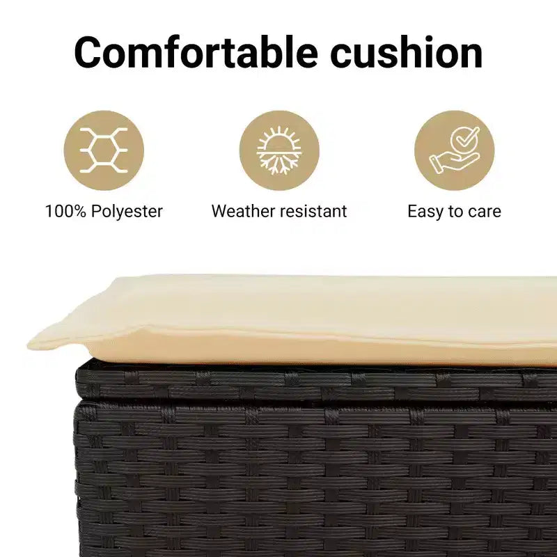 vidaXL Ensemble repas de jardin avec coussins - Design moderne