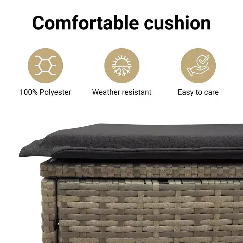 vidaXL Ensemble repas de jardin avec coussins - Design moderne