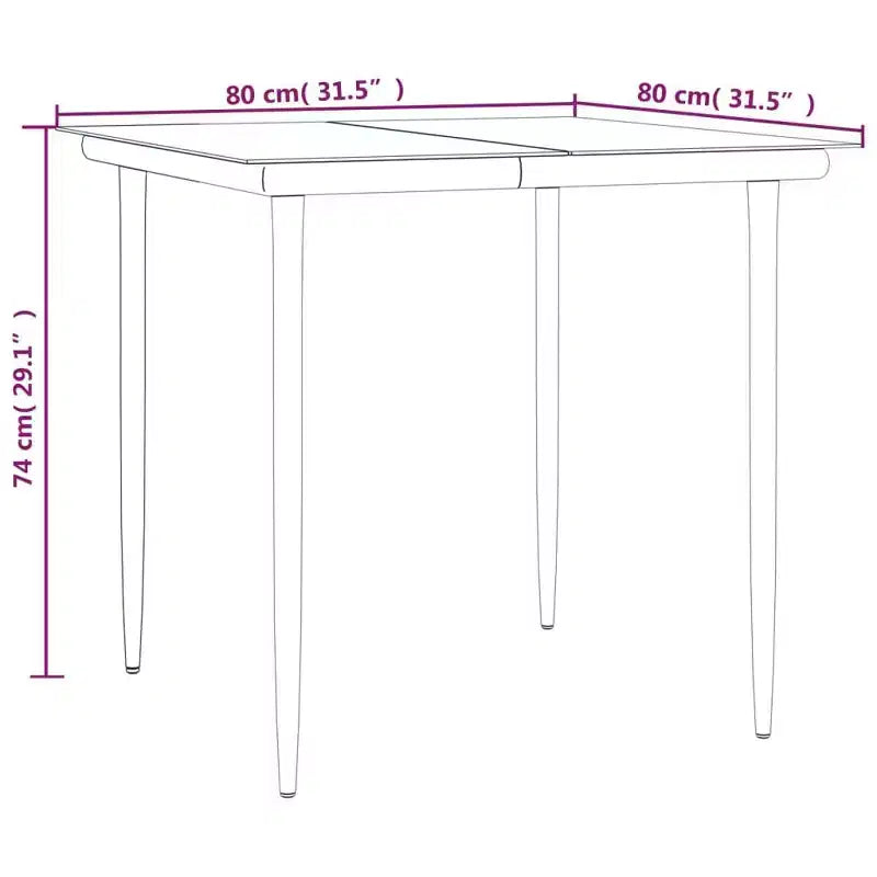 vidaXL Ensemble repas de jardin avec coussins - Design moderne