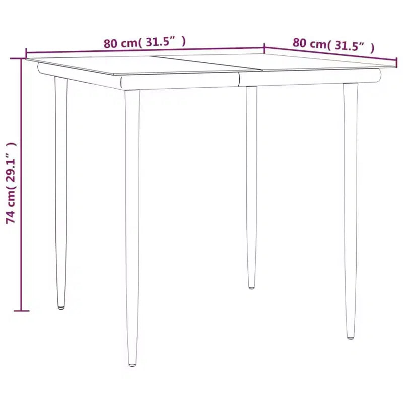 Set de salle à manger de jardin vidaXL