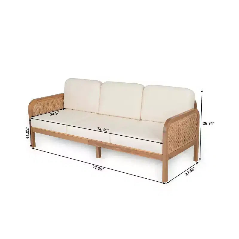 Christopher Knight Home Winona Ensemble de salon de jardin 5 pièces en bois d'acacia et osier avec table basse à lattes de style ferme