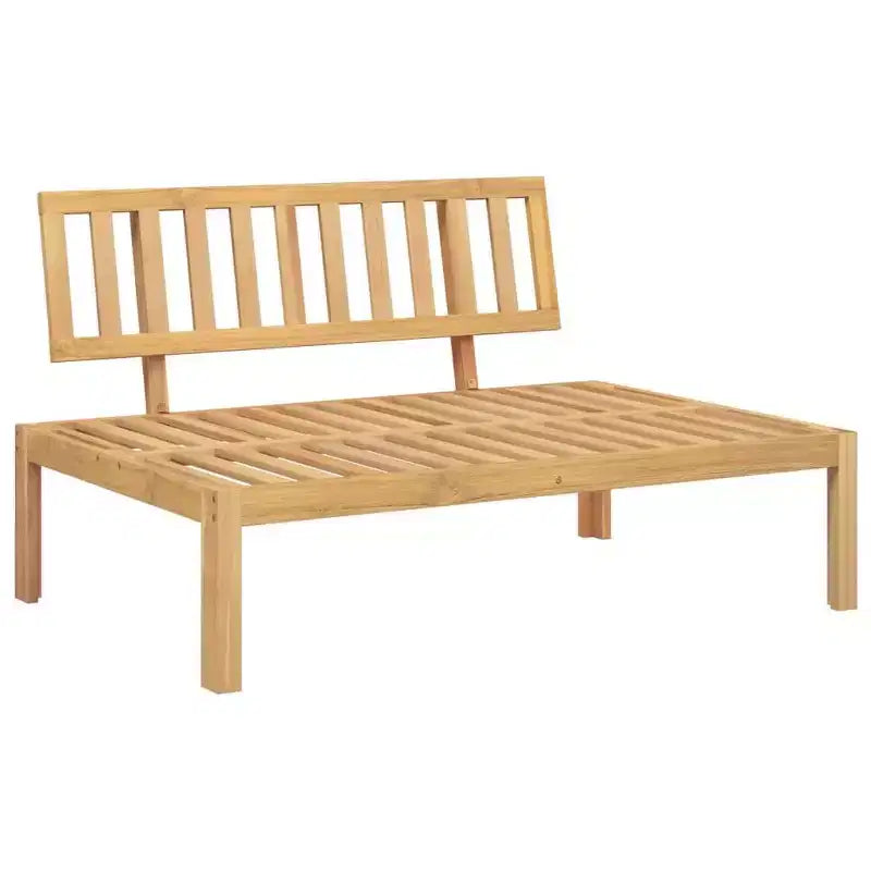 vidaXL Patio Sofa Solid Wood Acacia Cushions