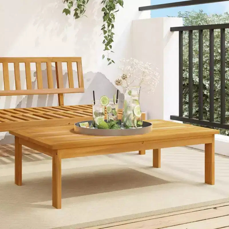 vidaXL Canapé de jardin Bois d'acacia massif Coussins