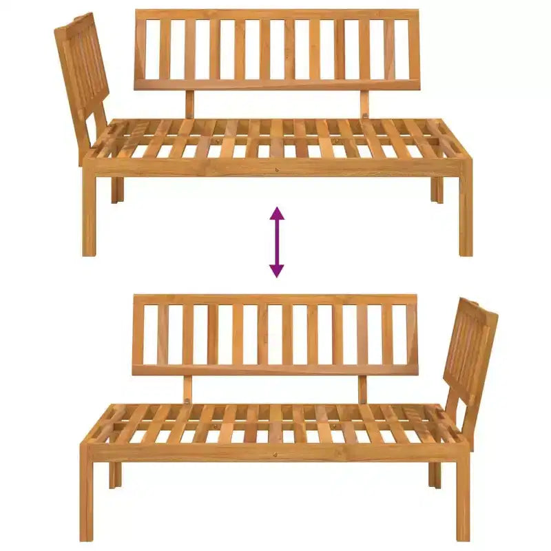 vidaXL Canapé de jardin Bois d'acacia massif Coussins