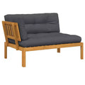 vidaXL Canapé de jardin Bois d'acacia massif Coussins