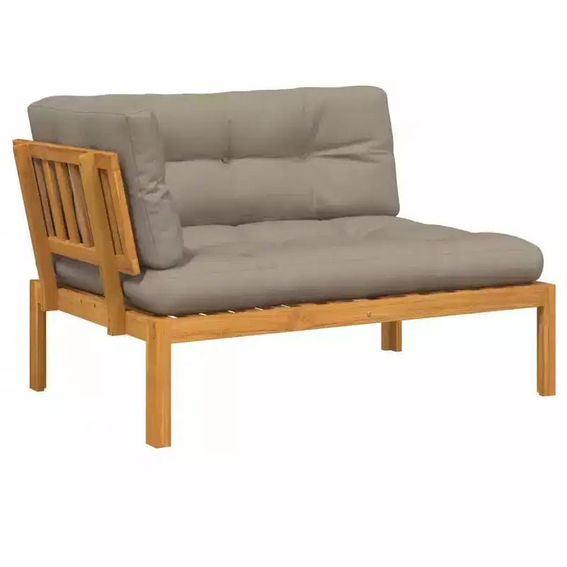 vidaXL Canapé de jardin Bois d'acacia massif Coussins