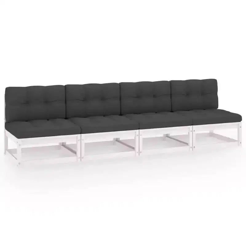 vidaXL Canapé de jardin Bois de pin massif Grand Canapé de jardin durable