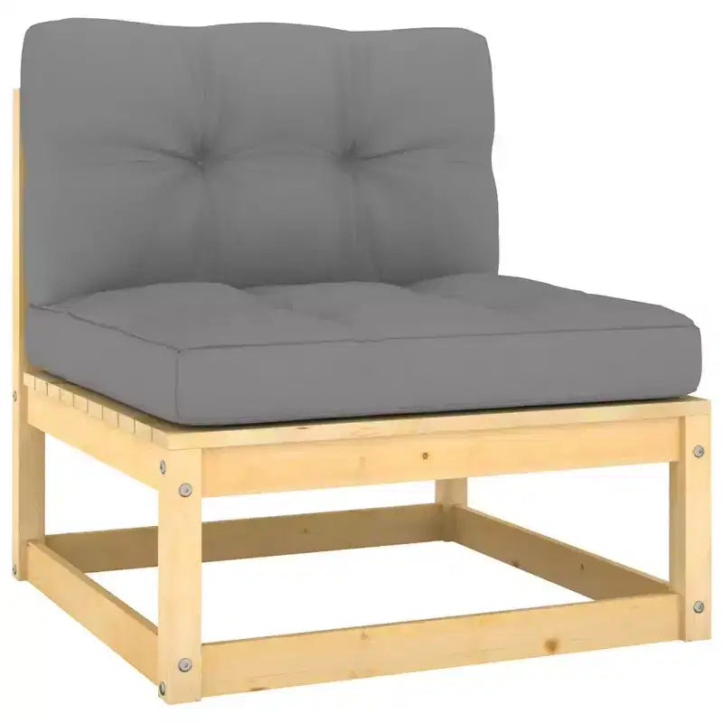 vidaXL Canapé de jardin Bois de pin massif Grand Canapé de jardin durable